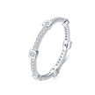 925 Sterling Silver Ring with Pavé Setting CZ - Size 6.0