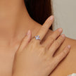 925 Sterling Silver Moonstone Clover Ring for Women