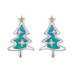 925 Sterling Silver Enamel Pavé CZ Earrings for Women