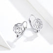 925 Sterling Silver Earrings with Pavé Setting CZ - 1.4x0.9 cm for Women