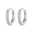 925 Sterling Silver Pavé Setting Gold Plated Earrings for Women