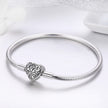 SCB 925 Sterling Silver Bracelet in Classic Style, Size 17.0 for Women