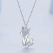 925 Sterling Silver 16mm x 10mm Platinum Plated Necklace for Unisex