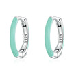 925 Sterling Silver Earrings with Enamel Finish, 1.2cm for Women