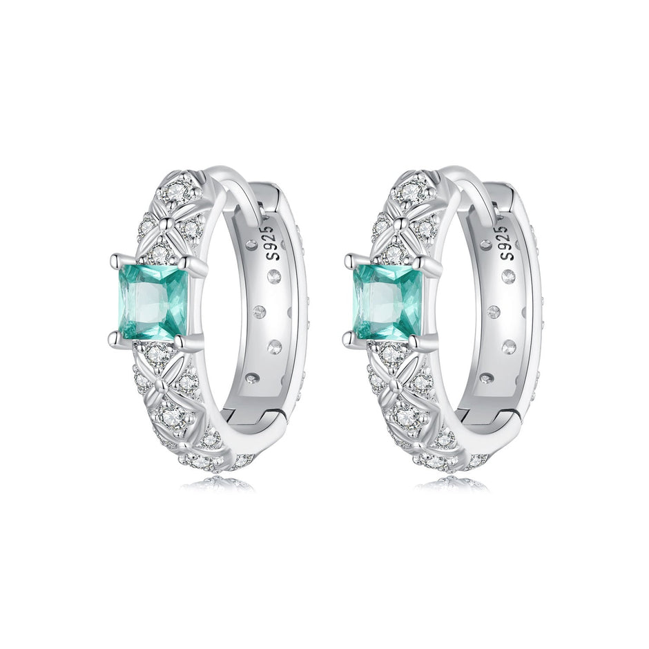 925 Sterling Silver Pavé Setting CZ Earrings for Women