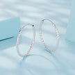 925 Sterling Silver Earrings Hoops 2.5 cm for Women