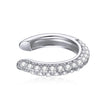 S925 Sterling Silver Pavé Set CZ Earrings - 1.1cm for Women