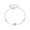 925 Sterling Silver 5mm Moissanite & 3mm Moissanite Bracelet for Women