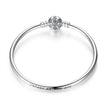 925 Sterling Silver 5.8CM Diameter and 0.3CM Thick Bracelet for Women