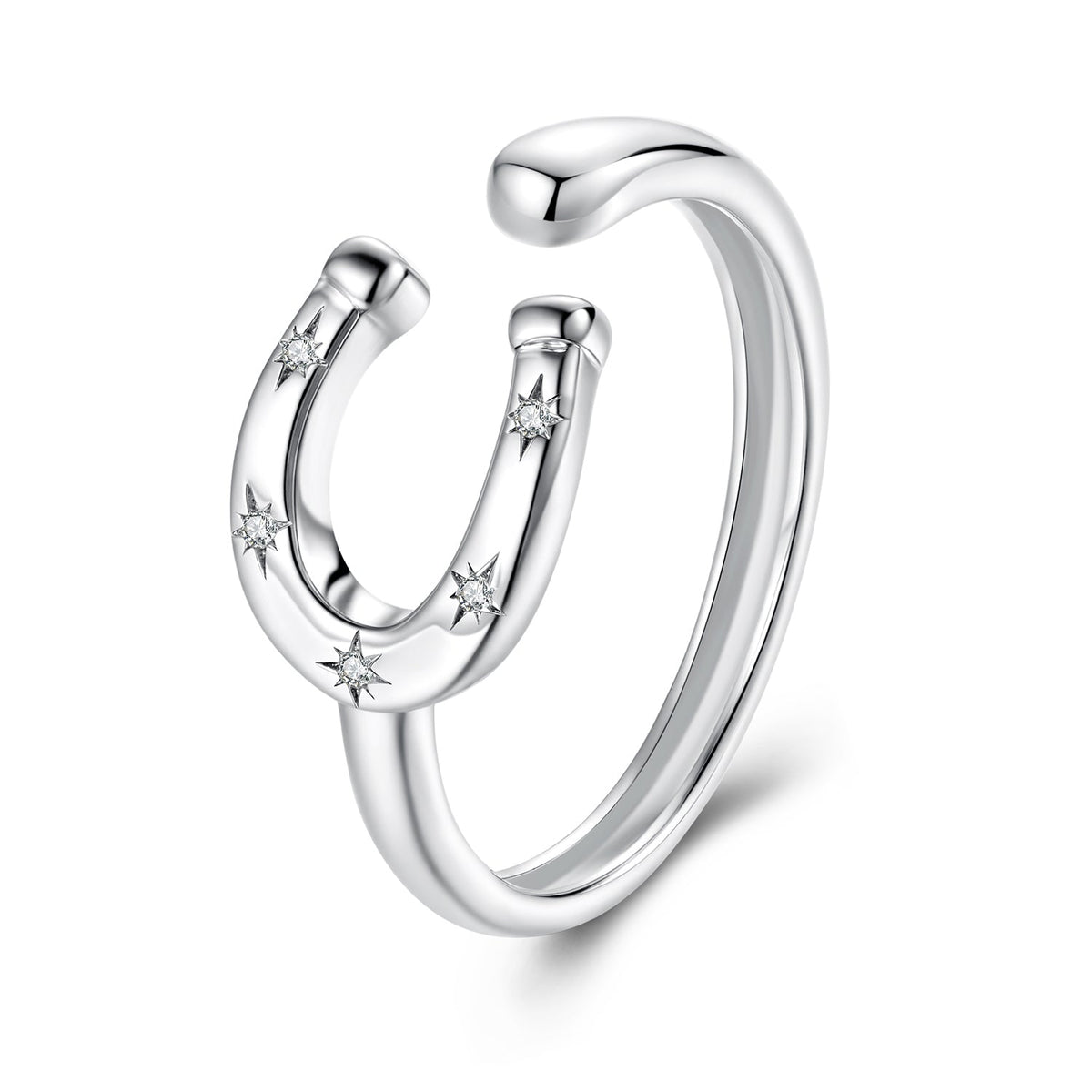 925 Sterling Silver & White Gold Plated Pavé CZ Ring
