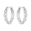 925 Sterling Silver Plated White Gold Earrings for Women - Size 11*3mm