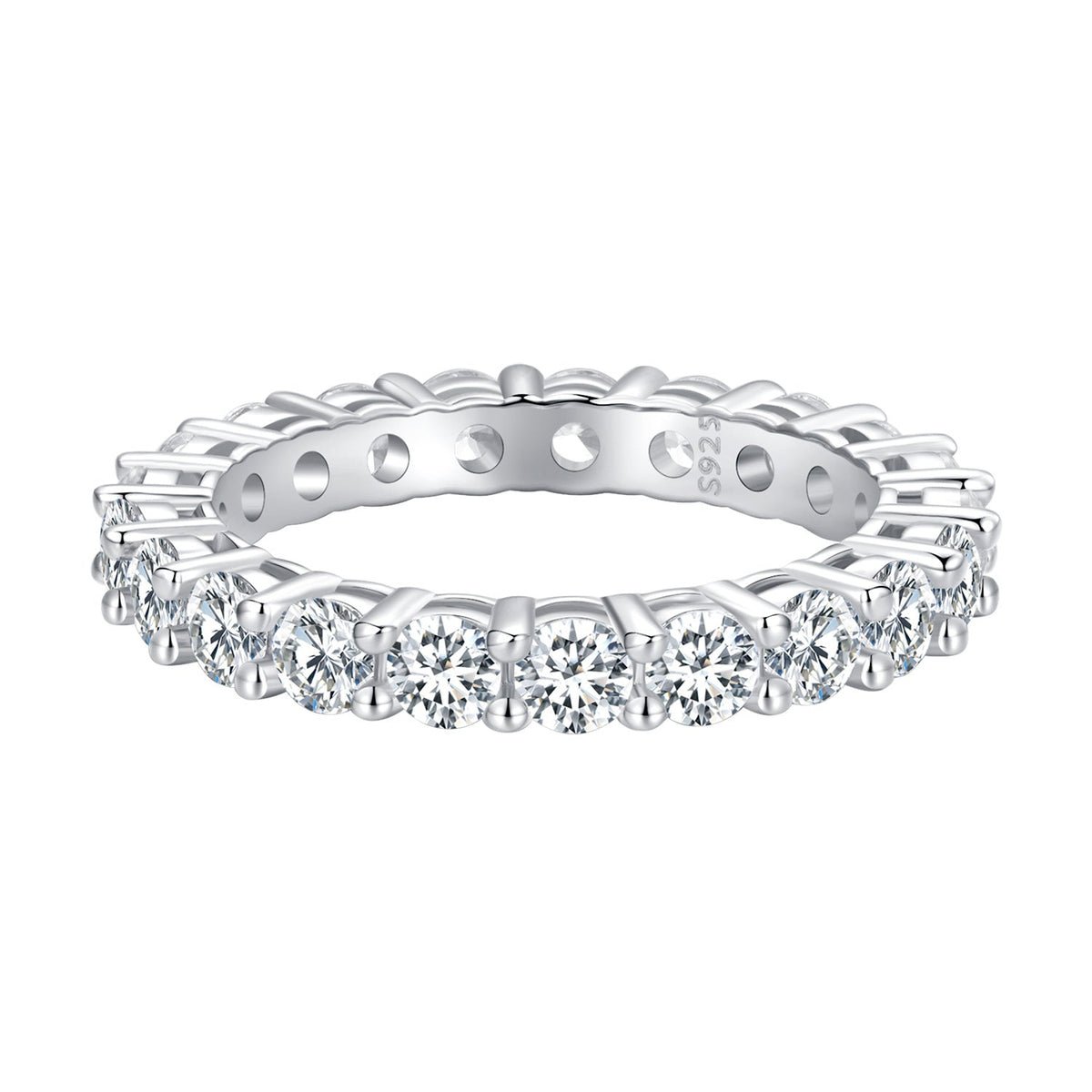 925 Sterling Silver Moissanite 0.1ct Ring Size 6 for Women
