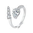 925 Sterling Silver White Gold Plated 1.5ct Moissanite Size E Ring for Women