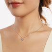925 Sterling Silver + Nano Opal Stone Pendant Necklace for Women