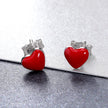 S925 Sterling Silver Plated Platinum Enamel Earrings