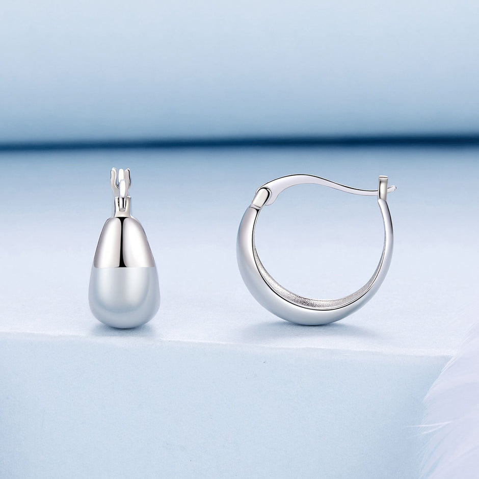 925 Sterling Silver White Gold Plated Earrings for Women