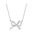 925 Sterling Silver Plated White Gold 40+5cm Adjustable Necklace for Women