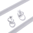 925 Sterling Silver Earrings with Pavé Setting CZ