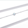 925 Sterling Silver Opal Bracelet for Women - Adjustable Size, Translucent Color