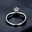 925 Sterling Silver Plated Moissanite Ring Size 6