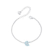 925 Sterling Silver White Gold Plated Bracelet with Enamel Process