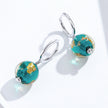 925 Sterling Silver Earrings with Glass Bead for Women