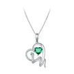 S925 Sterling Silver Plated Platinum Necklace with Pavé Setting and CZ