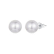 925 Sterling Silver Earrings with Quality Shell Pearl in White Gold Plating for Women