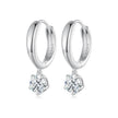 S925 Sterling Silver 0.50 Carat Moissanite Earrings for Women