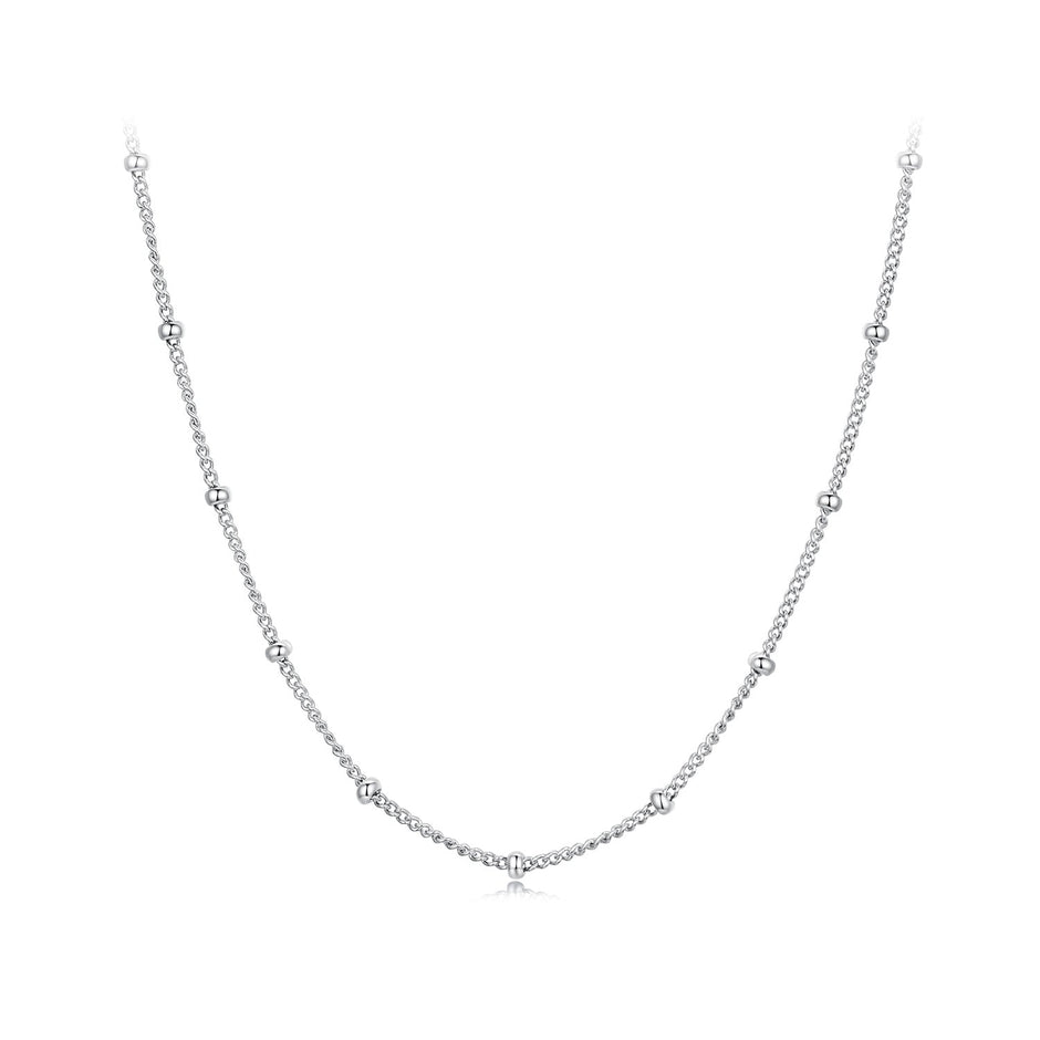 925 Sterling Silver Plated Platinum 45cm Necklace for Women