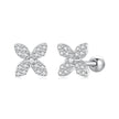 925 Sterling Silver Earrings with Pavé Setting CZ in Elegant Design