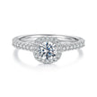 925 Sterling Silver Moissanite 0.5 Carat Ring for Women - Size 6