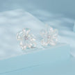 925 Sterling Silver Earrings with Pavé Setting CZ and Resin, 2.5x2.1cm for Women