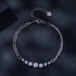 925 Sterling Silver 5MM Moissanite Bracelet for Women
