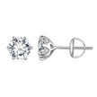 925 Sterling Silver 6.5mm Moissanite Earrings for Women