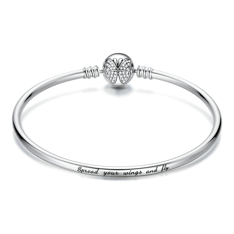 925 Sterling Silver 17.0 cm Oxidized CZ Bracelet for Women