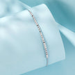 925 Sterling Silver White Gold Plated Bracelet 15+6cm for Women