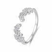 925 Sterling Silver White Gold Plated Ring with Pavé Setting CZ for Women