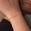 925 Sterling Silver & Plated White Gold Bracelet with Adjustable Length