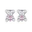 925 Sterling Silver Earrings with CZ in White Gold Plating