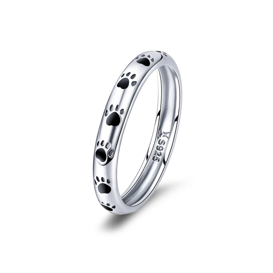 925 Sterling Silver Ring for Women - Size 5.0, Width 0.3cm