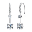 925 Sterling Silver Moissanite 1.00 Carat Earrings for Women