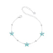 925 Sterling Silver Starfish Design Bracelet with Enamel Process