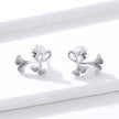 925 Sterling Silver Plated Platinum Wiredrawing Earrings