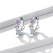 925 Sterling Silver Enamel Oxidized Silver Earrings