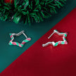 925 Sterling Silver Enamel Plated Platinum Earrings for Women