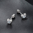 925 Sterling Silver Moissanite Earrings 0.5cm for Women