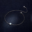 925 Sterling Silver Opal Bracelet for Women - Adjustable Size, Translucent Color