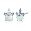 S925 Sterling Silver Earrings with Translucent Opal
