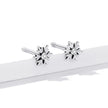 925 Sterling Silver Earrings with Pavé Setting and Oxidized Finish